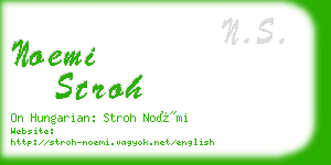 noemi stroh business card